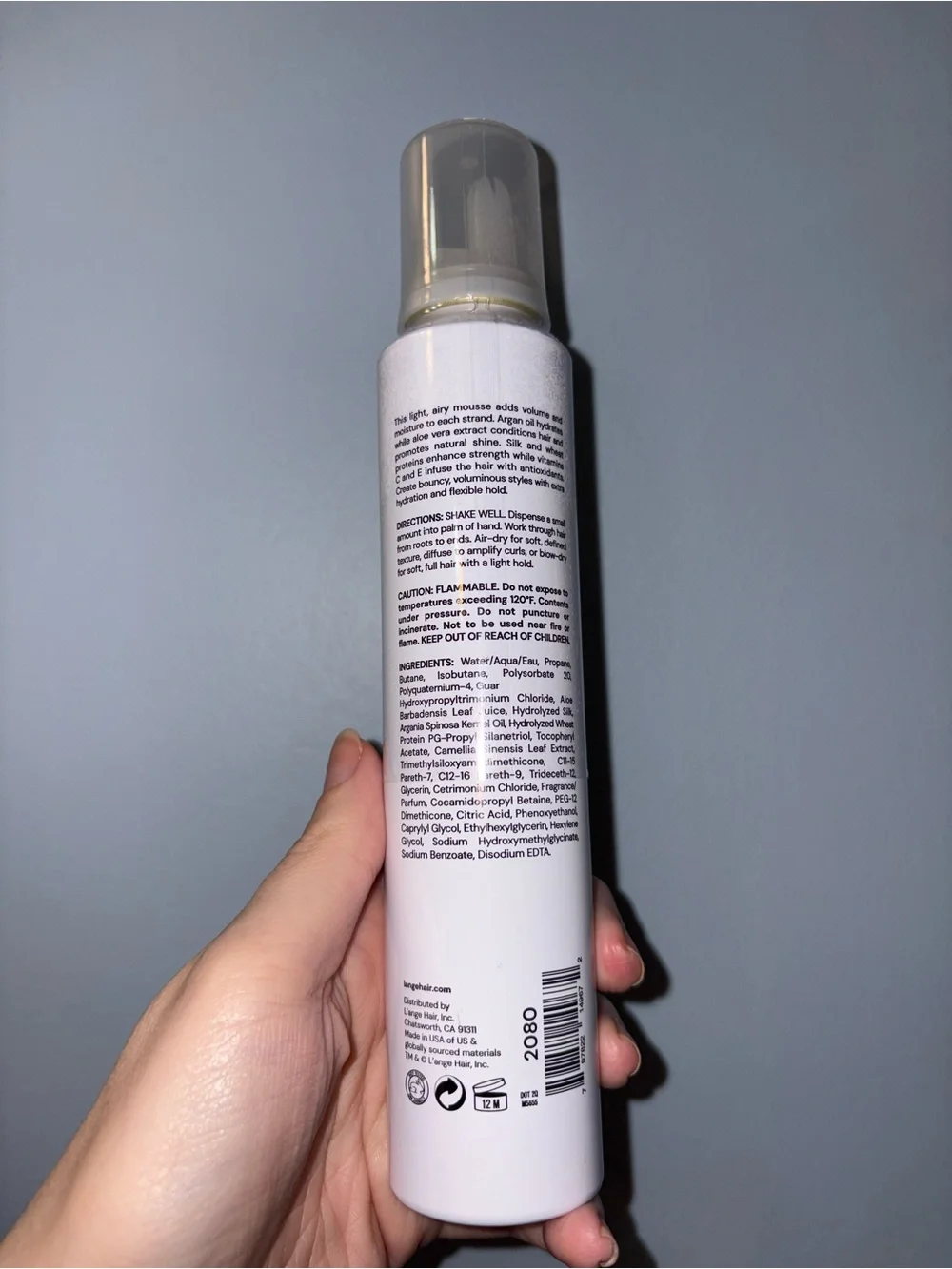 Lange Whip Volumizing Mousse - White